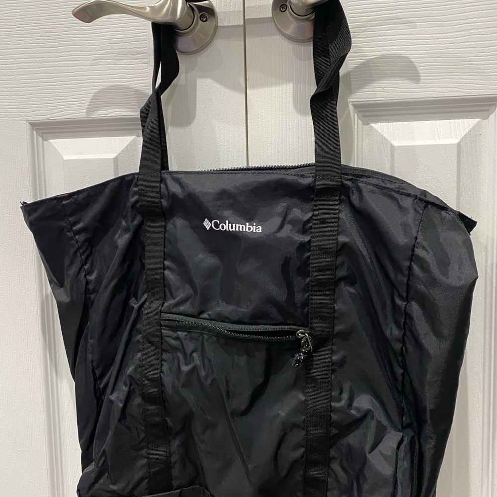 Columbia Black Nylon Tote Bag
